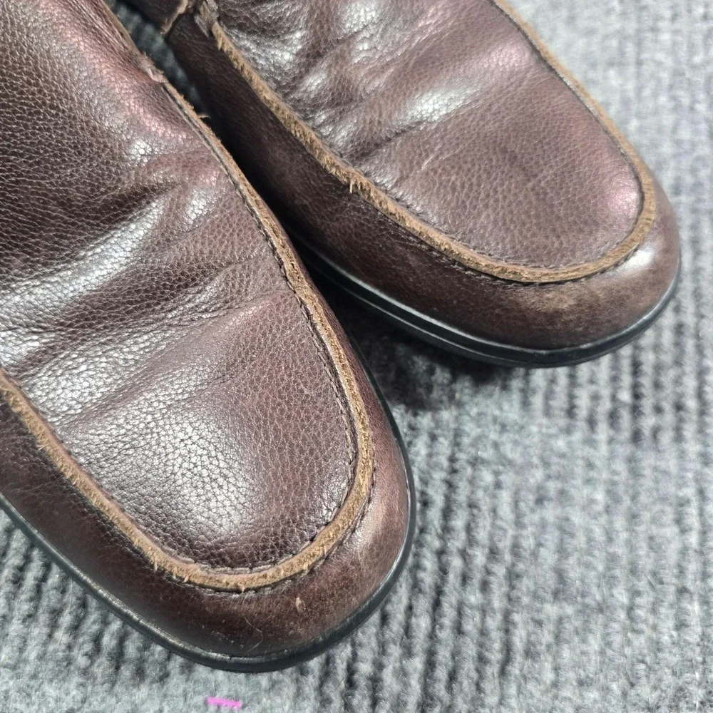 Cole Haan Leather Loafers Mens Size 12 Brown Slip On Casual Comfort Shoes C12080